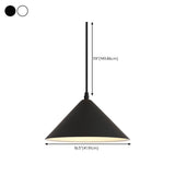 Modern White Metal Cone Living Room Pendant Light Image - 15