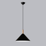 Modern White Metal Cone Living Room Pendant Light Image - 8