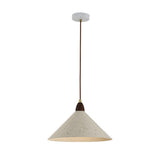 Modern White Metal Cone Pendant Light Adjustable Height Image - 5