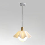 Modern White Metal Flower Round Pendant Light Image - 6