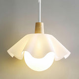 Modern White Metal Flower Round Pendant Light Image - 9