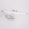 Modern White Metal Linear Swing Arm LED Vanity Light Image - 2