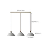 Modern White Metal Rope Bowl Pendant Light Adjustable Length Image - 18