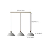 Modern White Metal Rope Bowl Pendant Light Adjustable Length Image - 19