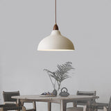 Modern White Metal Rope Bowl Pendant Light Adjustable Length Image - 4