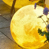 Modern White Moon Sphere Floor Lamp with Rocker Switch Image - 7