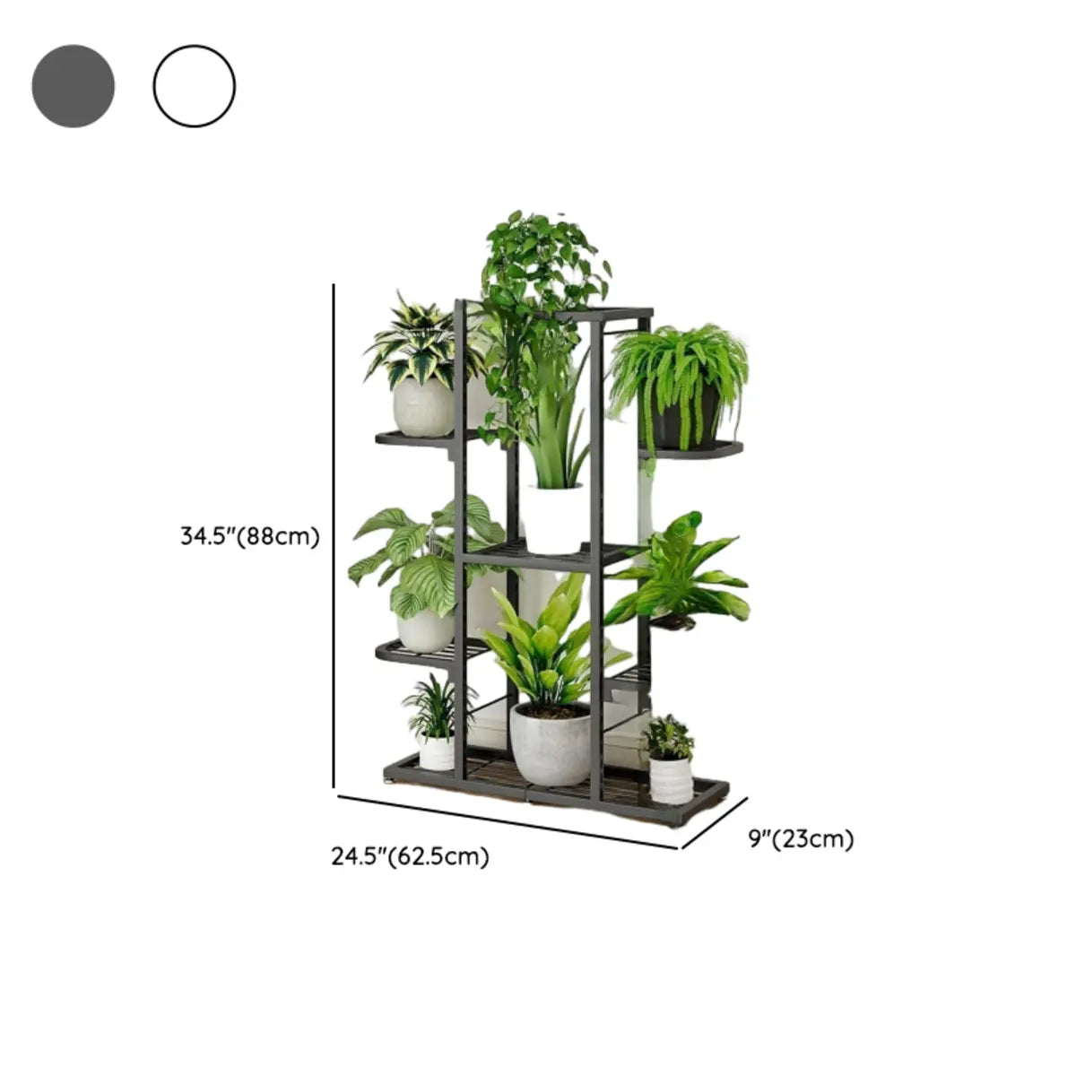 Modern White Multi-Level Metal Storage Plant Stand 