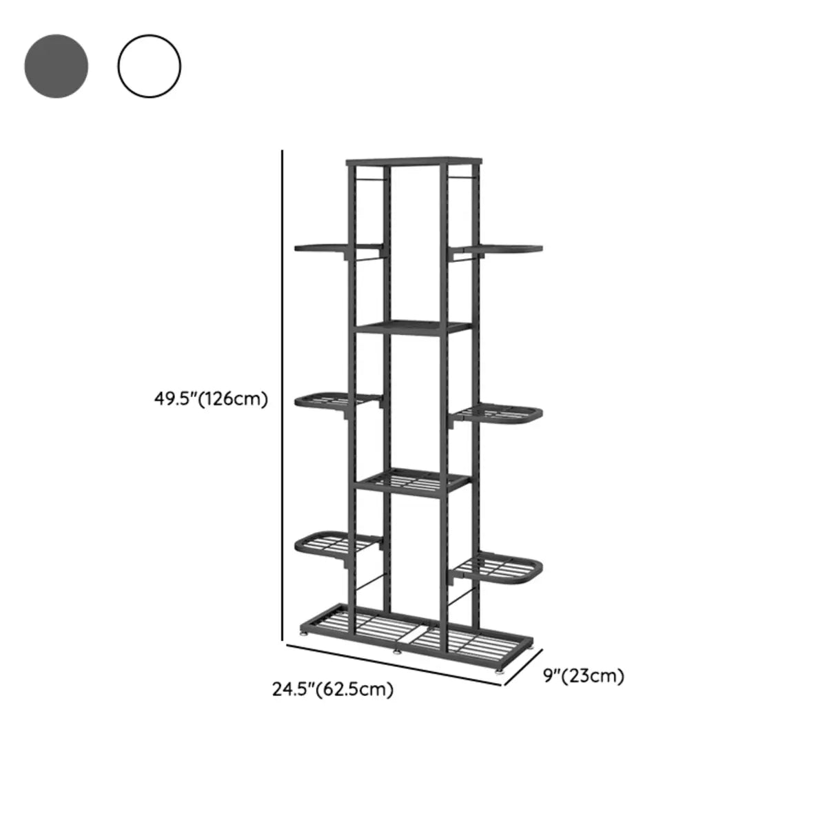 Modern White Multi-Level Metal Storage Plant Stand Image - 15