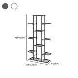 Modern White Multi-Level Metal Storage Plant Stand Image - 15