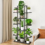 Modern White Multi-Level Metal Storage Plant Stand Image - 4