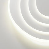 Modern White Multi-Tier Geometric LED Flush Mount Light Image - 15