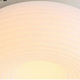 Modern White Oval Pleated Resin LED Pendant Light Image - 5