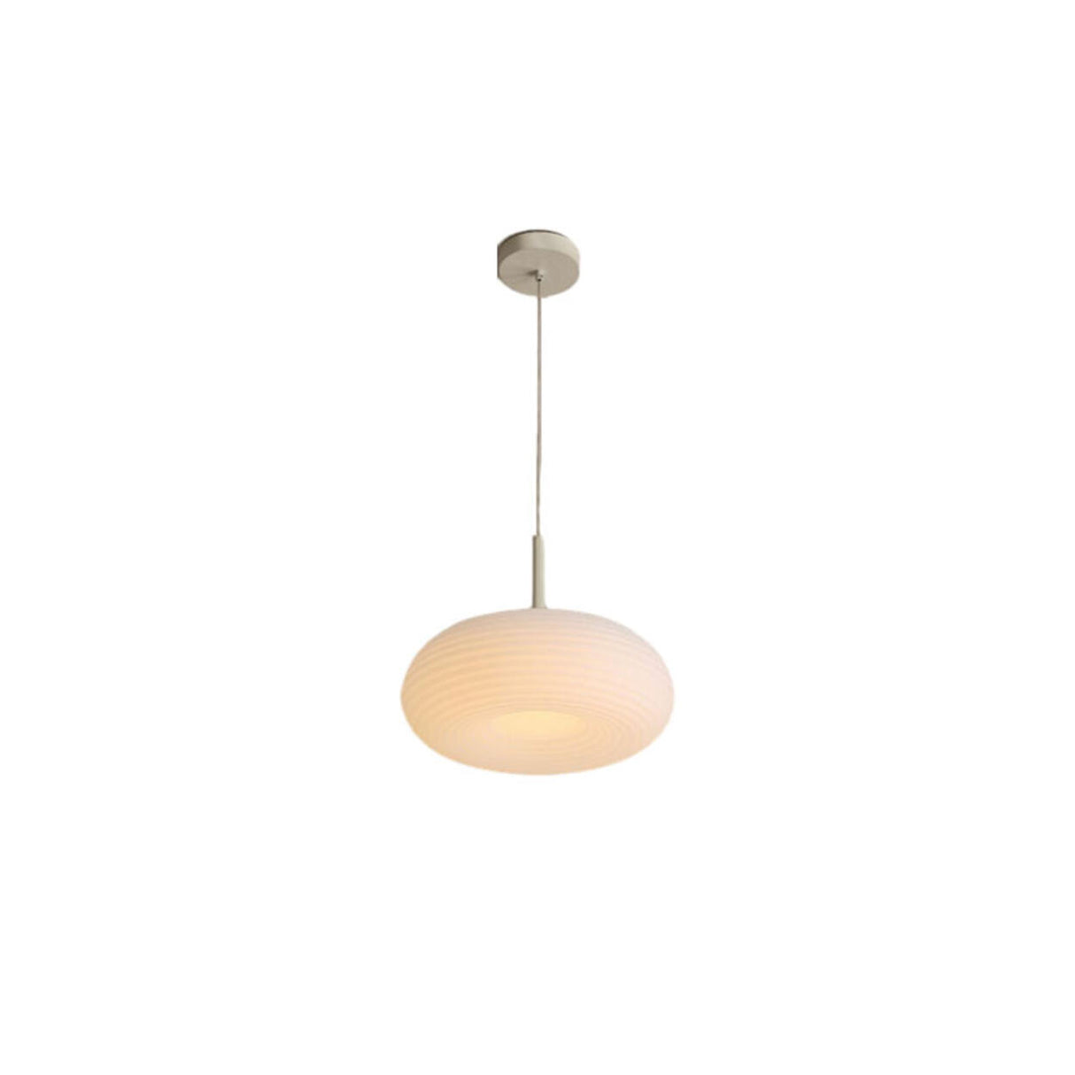 Modern White Oval Pleated Resin LED Pendant Light Image - 6