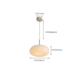 Modern White Oval Pleated Resin LED Pendant Light Image - 9