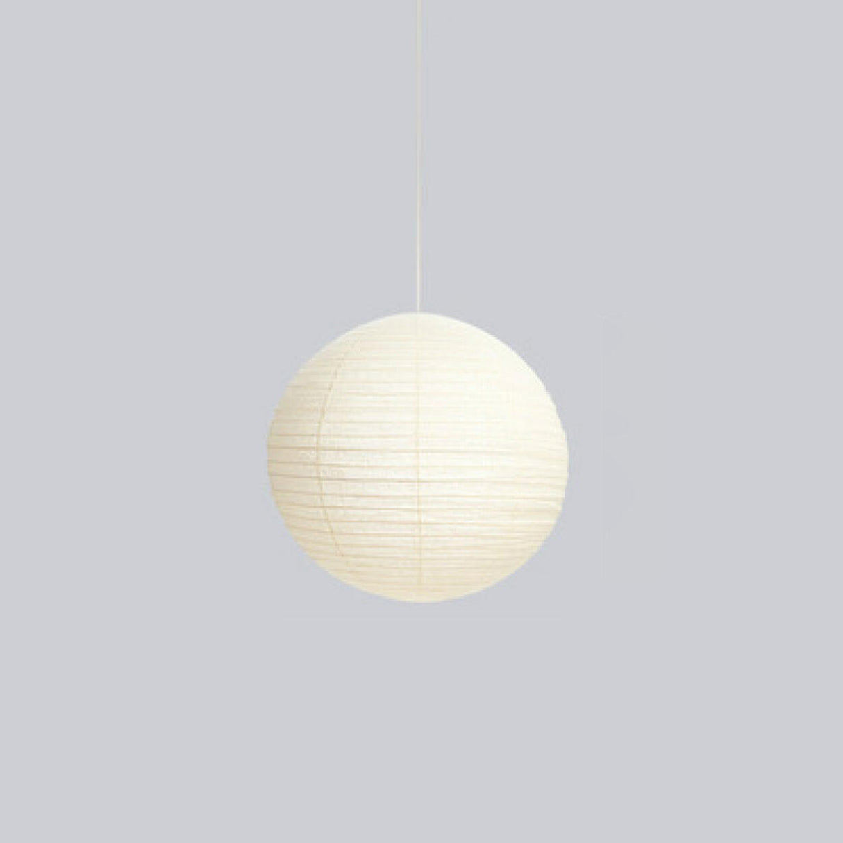 Modern White Paper Globe Pendant Light Adjustable Cord Image - 2