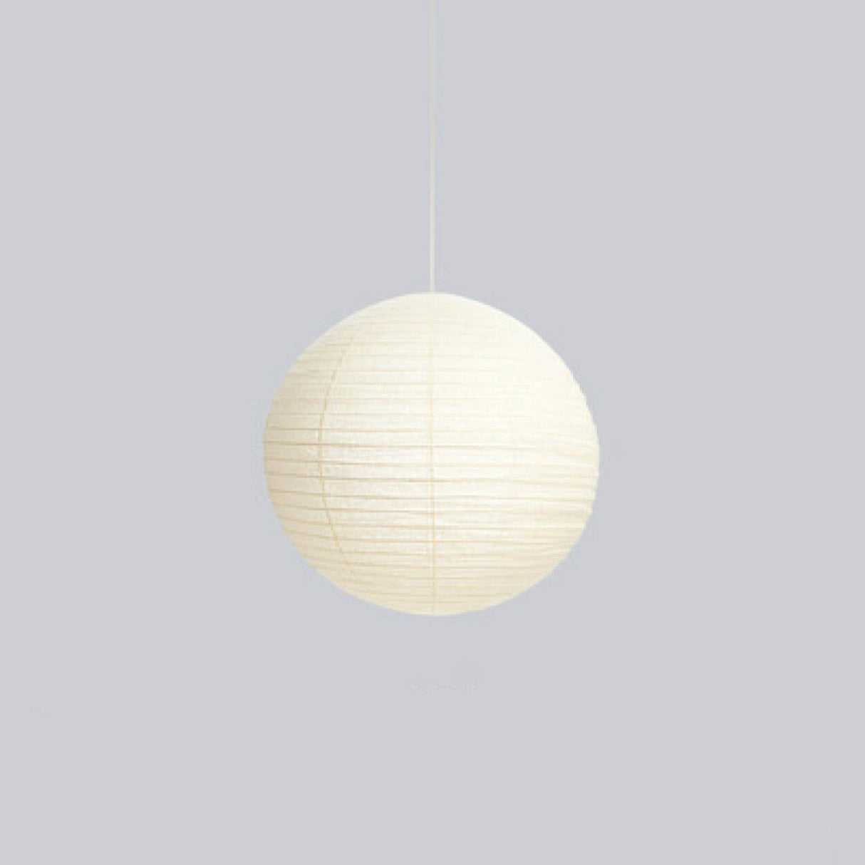 Modern White Paper Globe Pendant Light Adjustable Cord Image - 3