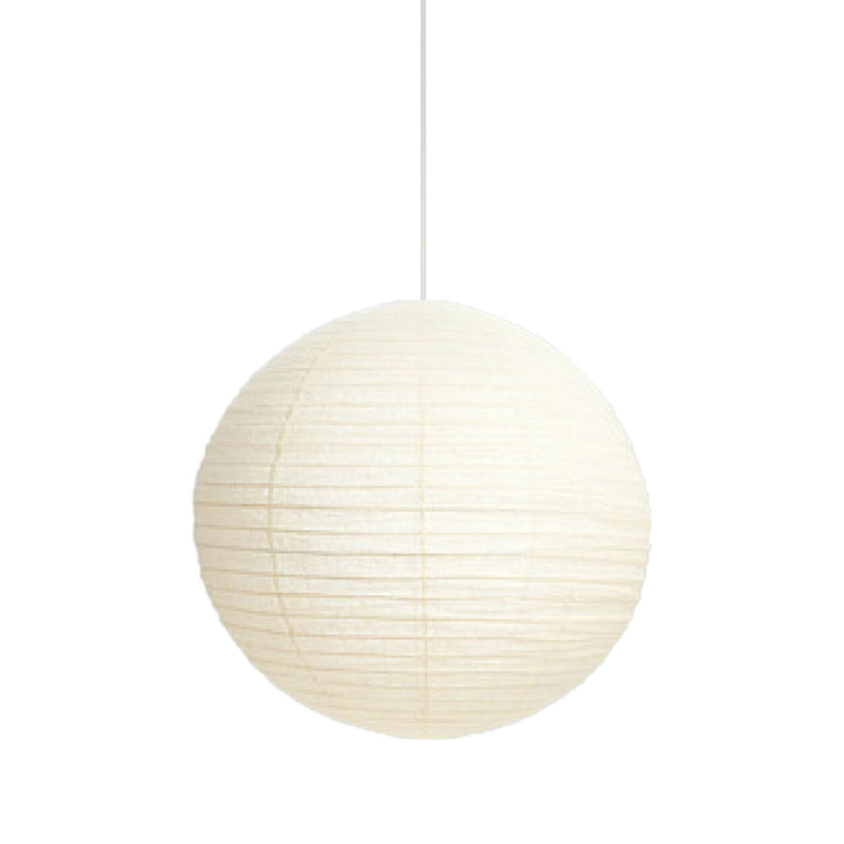 Modern White Paper Globe Pendant Light Adjustable Cord Image - 9