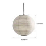 Modern White Paper Lantern Globe Pendant Light Image - 17