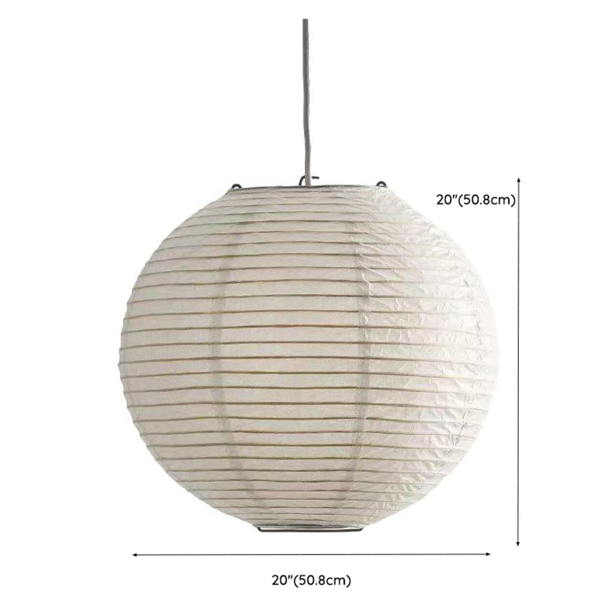 Modern White Paper Lantern Globe Pendant Light Image - 18