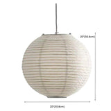 Modern White Paper Lantern Globe Pendant Light Image - 18