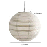 Modern White Paper Lantern Globe Pendant Light Image - 19