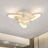 Modern White Petal LED Flush Mount Ceiling Lamp 3-Light Image - 1