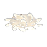 Modern White Petal LED Flush Mount Ceiling Lamp 3-Light Image - 18