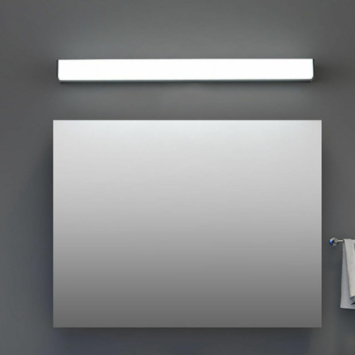 Modern White Rectangular LED Bathroom Vanity Light  Image - 1