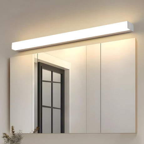 Modern White Rectangular LED Bathroom Vanity Light  Image - 2