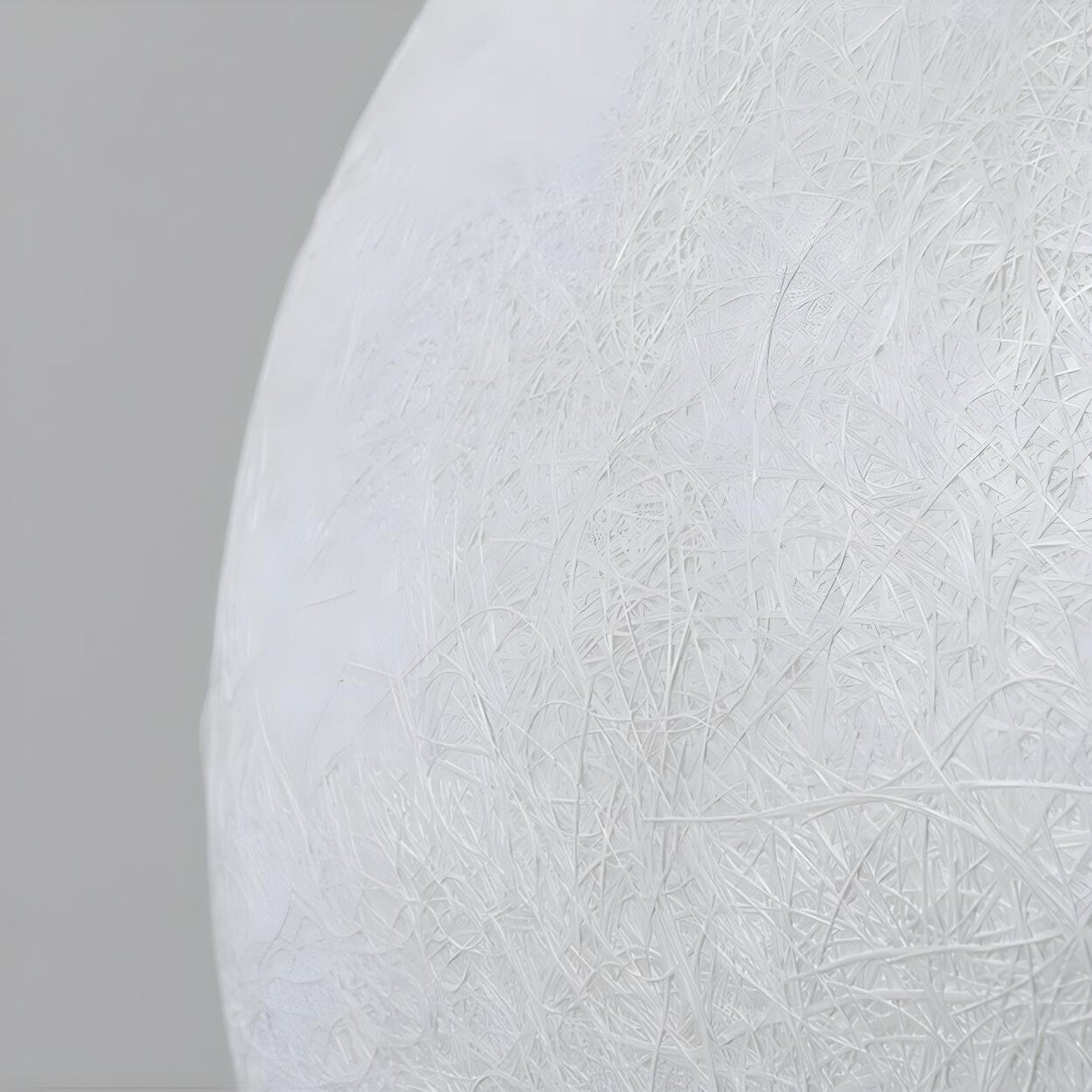 Modern White Resin Globe Moon Pendant Light Flexible Length Image - 8