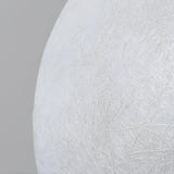 Modern White Resin Globe Moon Pendant Light Flexible Length Image - 8