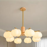 Modern White Resin Round Cloud Bedroom Chandelier Image - 5