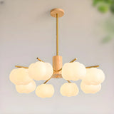 Modern White Resin Round Cloud Bedroom Chandelier Image - 6