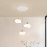 Modern White Resin Triple Pendant Light Third Gear Image - 1