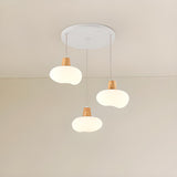 Modern White Resin Triple Pendant Light Third Gear Image - 2