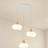 Modern White Resin Triple Pendant Light Third Gear Image - 4