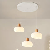 Modern White Resin Triple Pendant Light Third Gear Image - 5