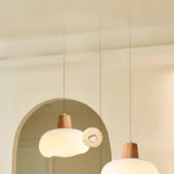 Modern White Resin Triple Pendant Light Third Gear Image - 7