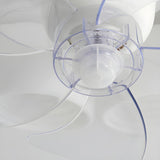 Modern White Ring Cloud Flush Ceiling Fan with Light Image - 14