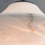 Modern White Schoolhouse Pendant Light with Bi-pin, Direct Wired Electric, Sintered Stone Shade, and Cover Image - 7