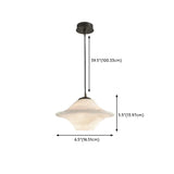 Modern White Schoolhouse Pendant Light with Bi-pin, Direct Wired Electric, Sintered Stone Shade, and Cover #size