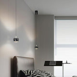 Modern White Sculpted Acrylic Bedroom Pendant Light Image - 14