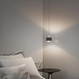 Modern White Sculpted Acrylic Bedroom Pendant Light Image - 5