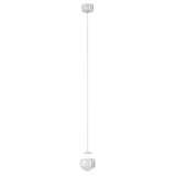 Modern White Sculpted Acrylic Bedroom Pendant Light Image - 7