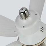 Modern White Shade 5 Blades Ceiling Fan with Light Image - 10