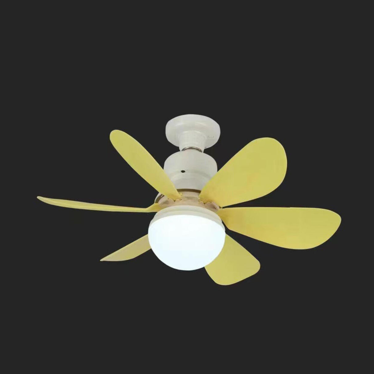 Modern White Shade 5 Blades Ceiling Fan with Light Image - 11