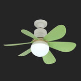 Modern White Shade 5 Blades Ceiling Fan with Light Image - 13