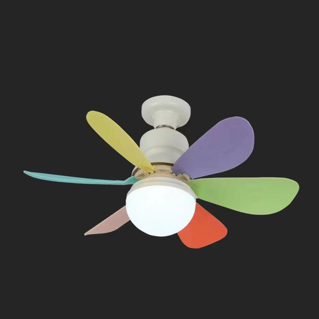 Modern White Shade 5 Blades Ceiling Fan with Light Image - 2