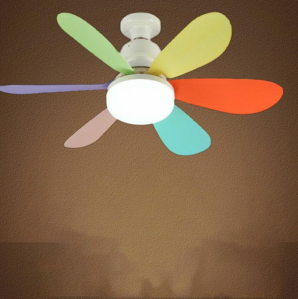 Modern White Shade 5 Blades Ceiling Fan with Light Image - 4