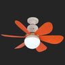 Modern White Shade 5 Blades Ceiling Fan with Light Image - 7